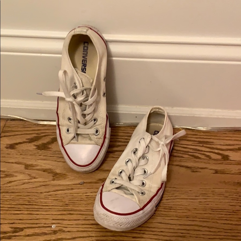 White low-top converse